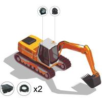 Комплект видеонаблюдения для строительной техники под ПП № 969 (офлайн HDD+SD)