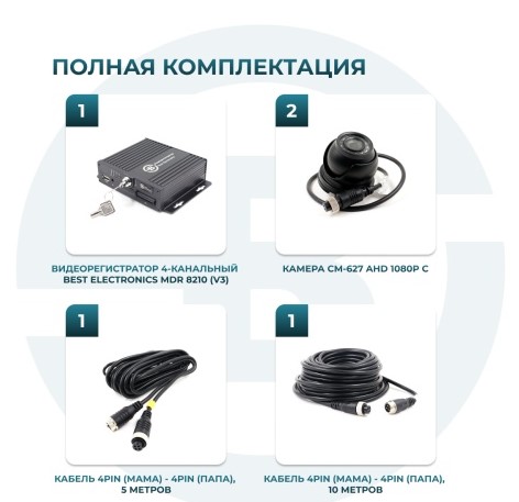 Комплект видеонаблюдения для маршрутного такси Best Electronics 8210 (V3)